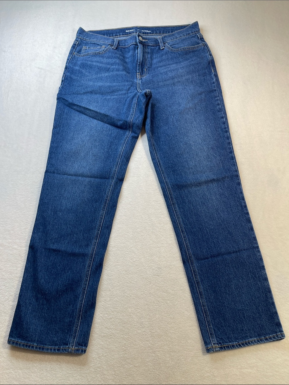 Old Navy MID RISE Women's WOW Boyfriend Jeans - Dark Blue SIZE 10